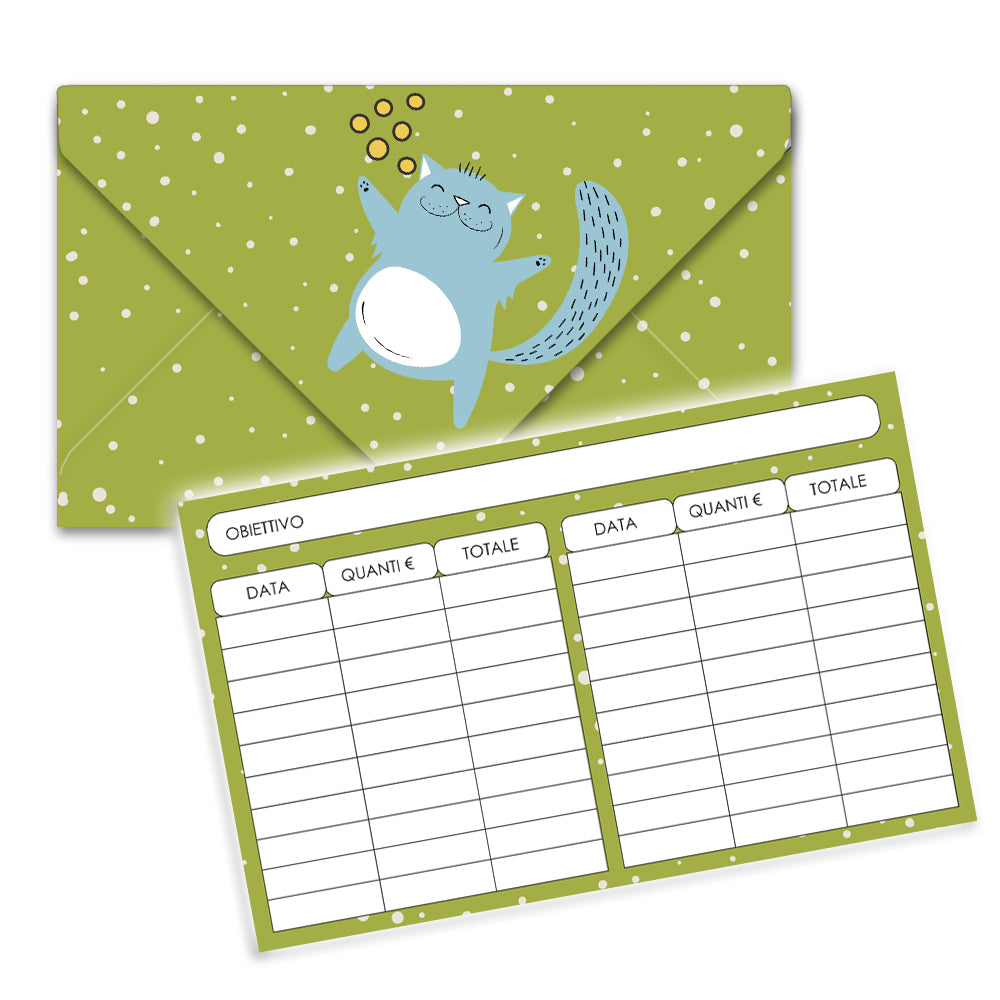 Buste Portasoldi BookMoney sfida risparmio 16,3x9,8cm