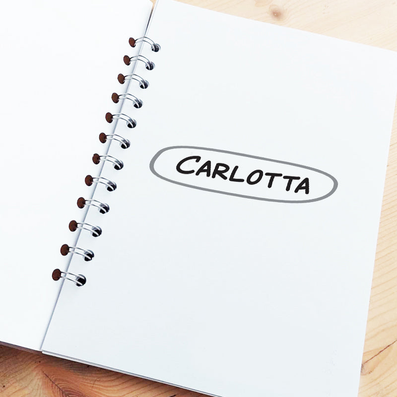 Quaderno personalizzato con il tuo nome - Modello Kawaii Carlotta