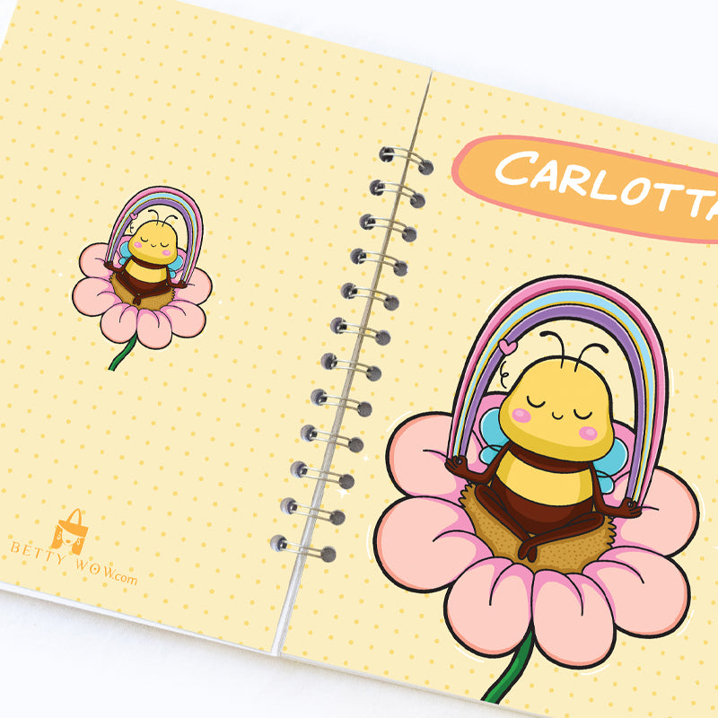 Quaderno personalizzato con il tuo nome - Modello Kawaii Carlotta