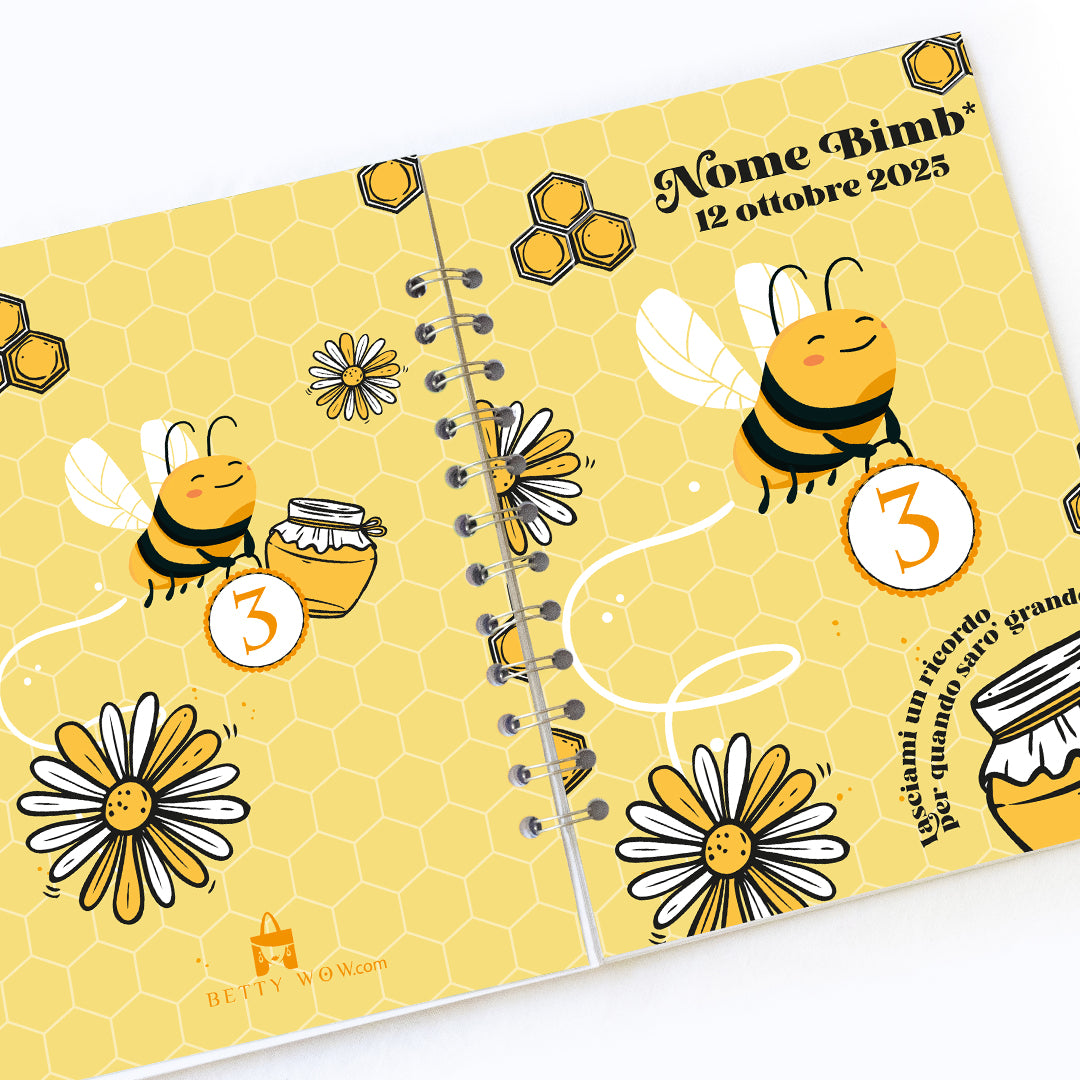 Quaderno dei ricordi con il nome - Idea Compleanno - mod. Bee