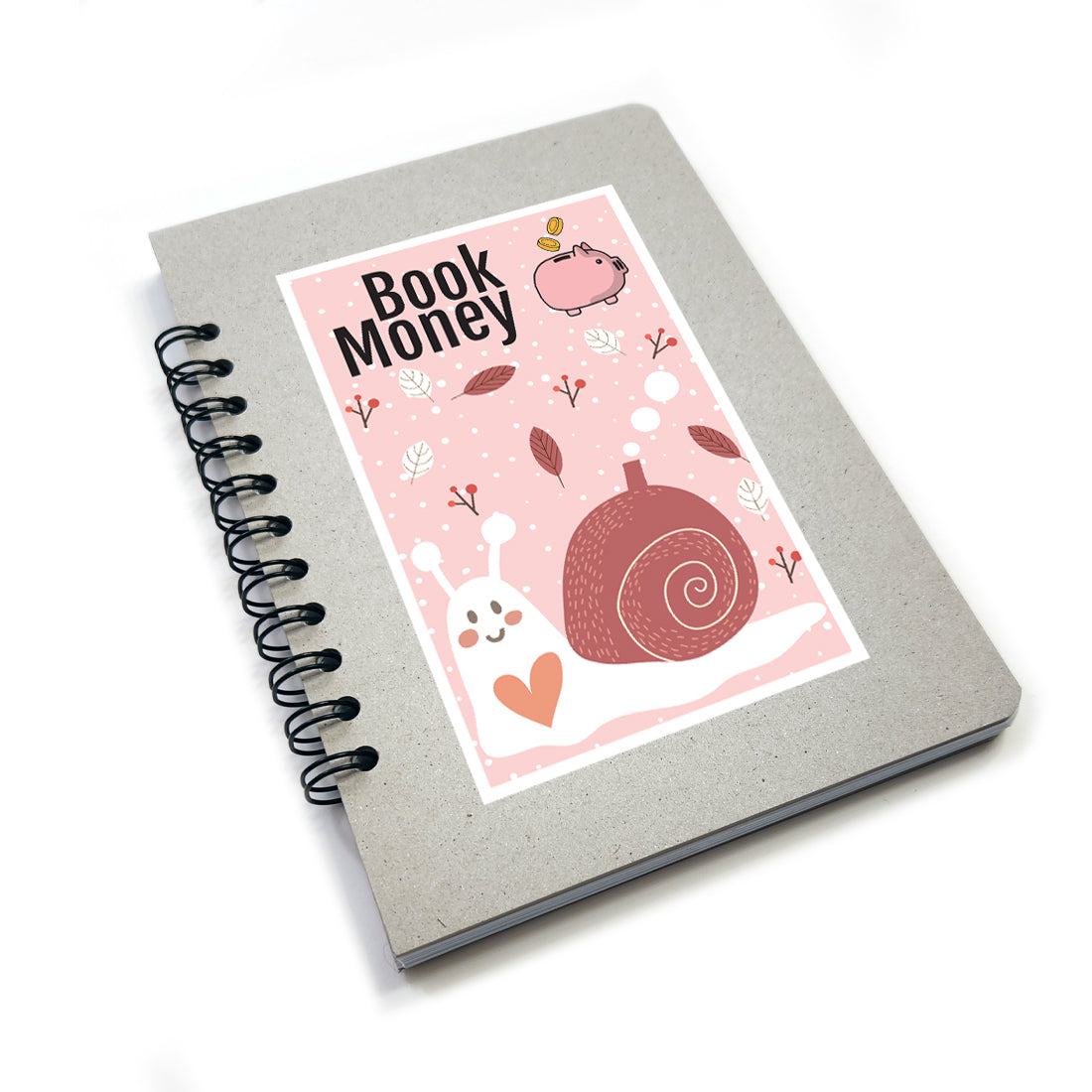 Set Book Money, 46 Sfide differenti per risparmiare, Block-notes, penna, busta risparmio - Mod Snail