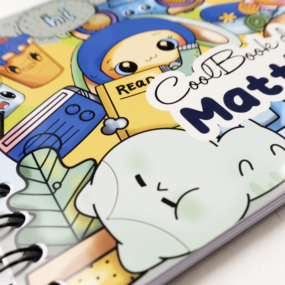 CoolBook Animal Cute Green – Album da colorare 50 disegni – Personalizza con il nome