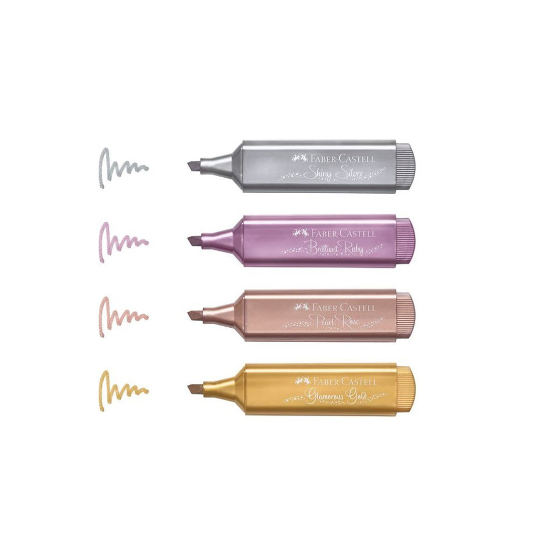 Evidenziatori Faber Castell - Effetto Metallico - 4 pezzi - Tipo 1