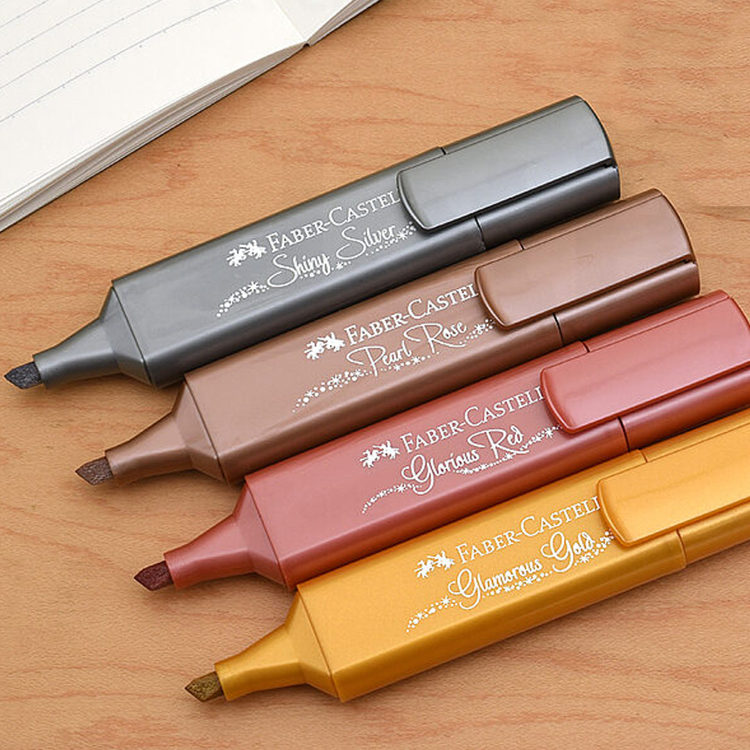 Evidenziatori Faber Castell - Effetto Metallico - 4 pezzi - Tipo 1