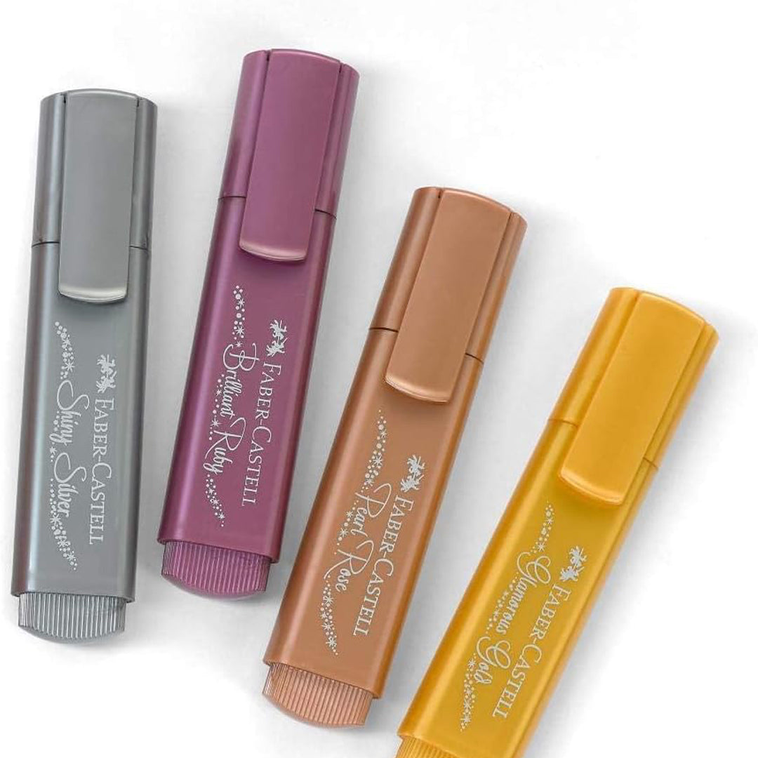 Evidenziatori Faber Castell - Effetto Metallico - 4 pezzi - Tipo 1