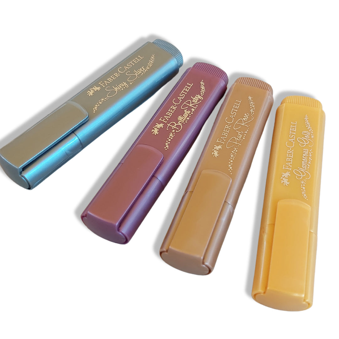 Evidenziatori Faber Castell - Effetto Metallico - 4 pezzi - Tipo 1