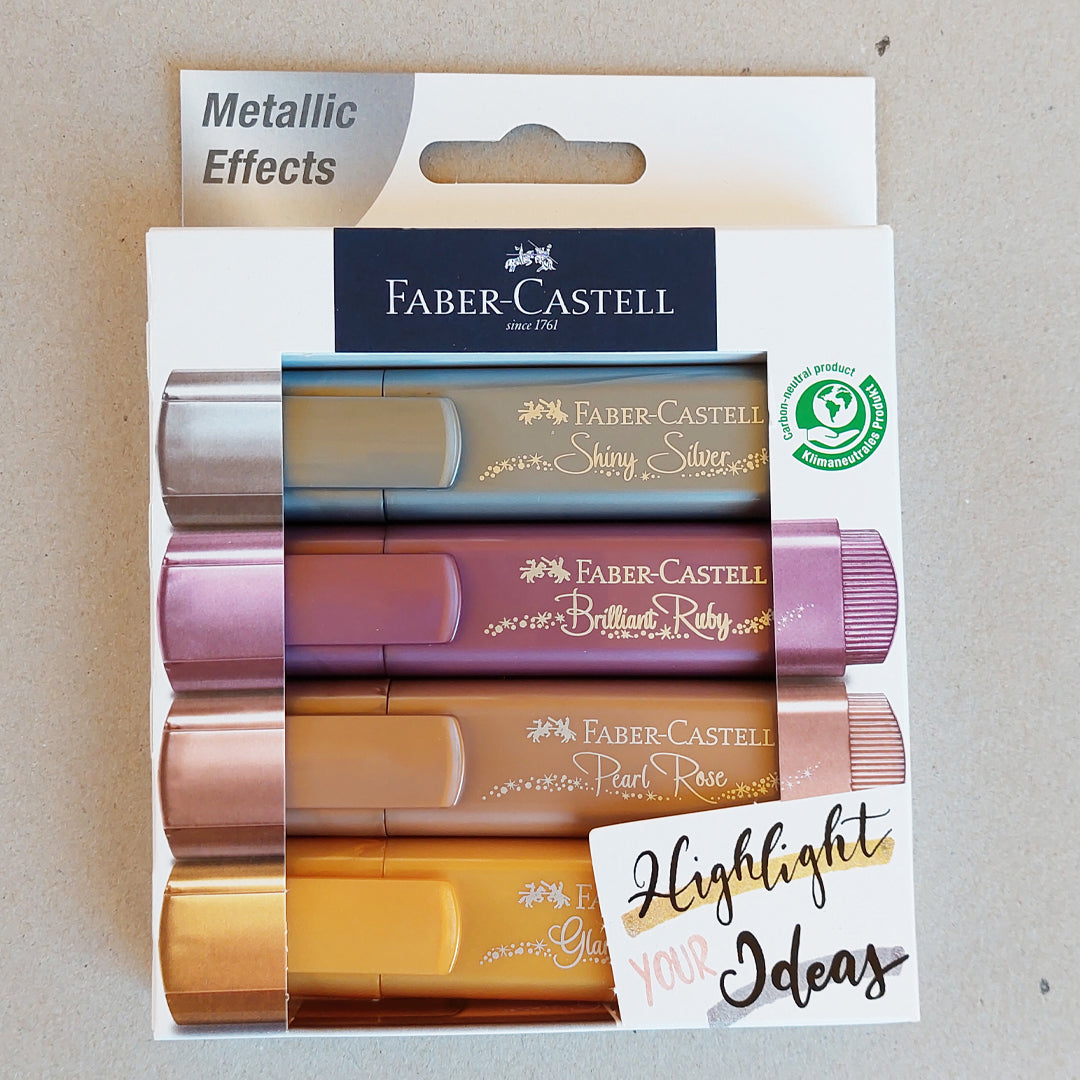 Evidenziatori Faber Castell - Effetto Metallico - 4 pezzi - Tipo 1