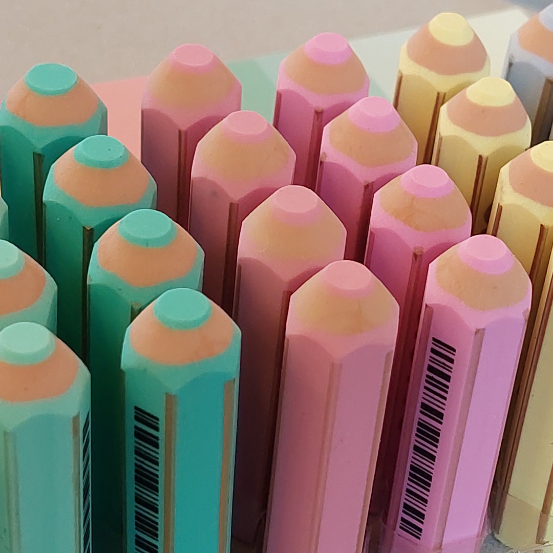 Gomma da cancellare GIOTTO a forma di matita, colori pastello