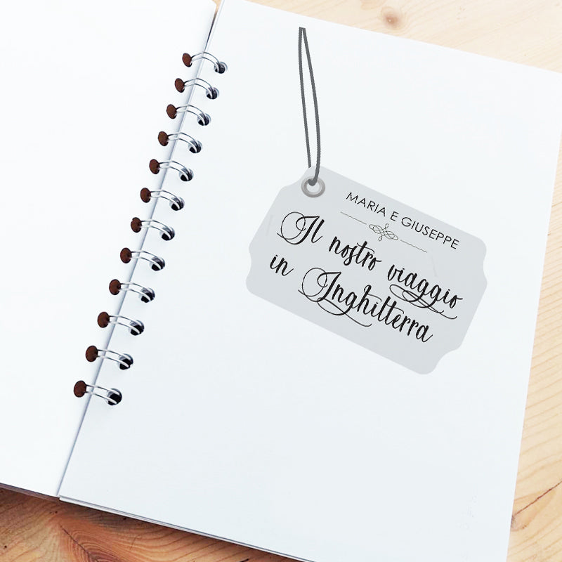 Diario di Viaggio personalizzato con nomi e destinazione - mod. Valigie