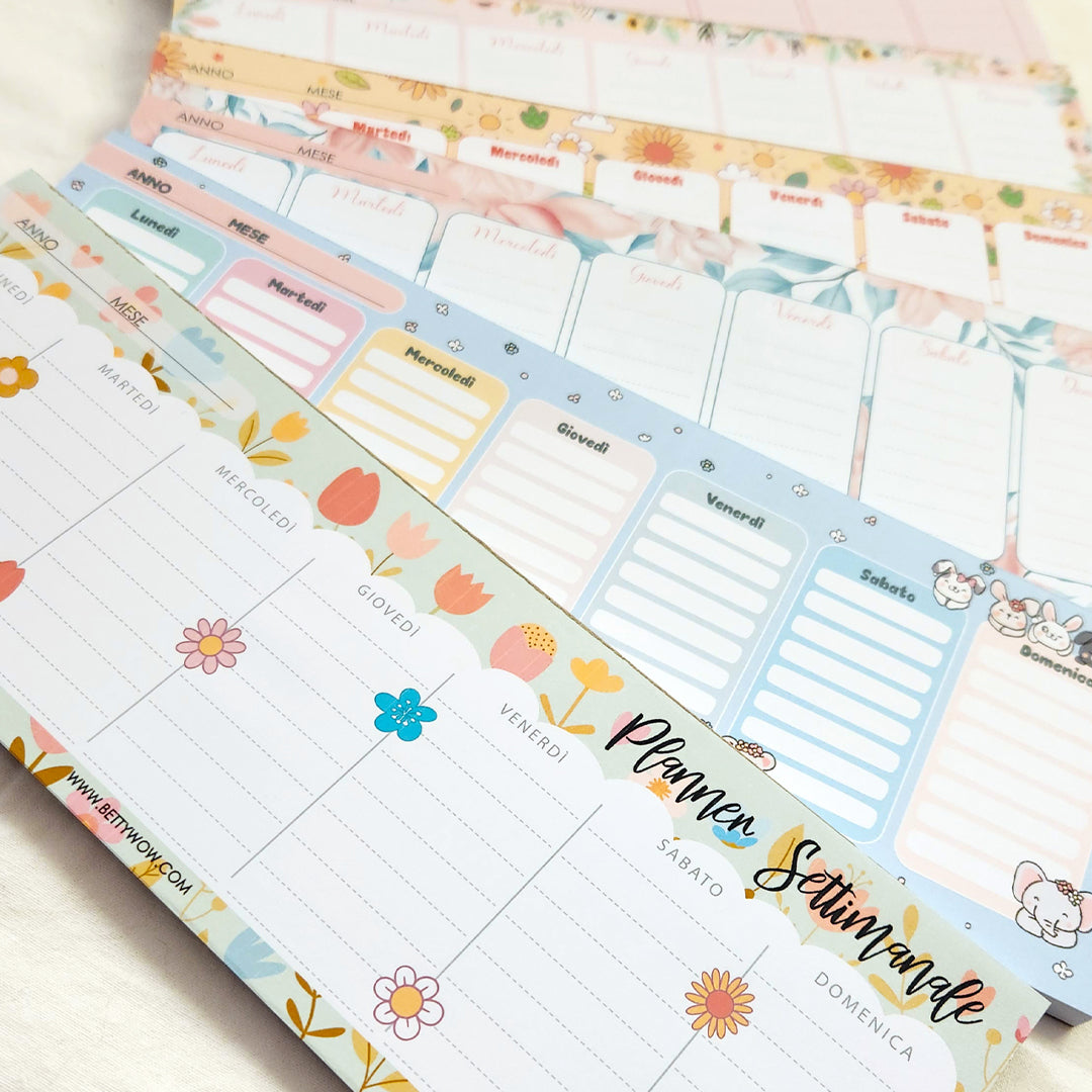 Planner settimanale Weekly Tulip - 28x9cm