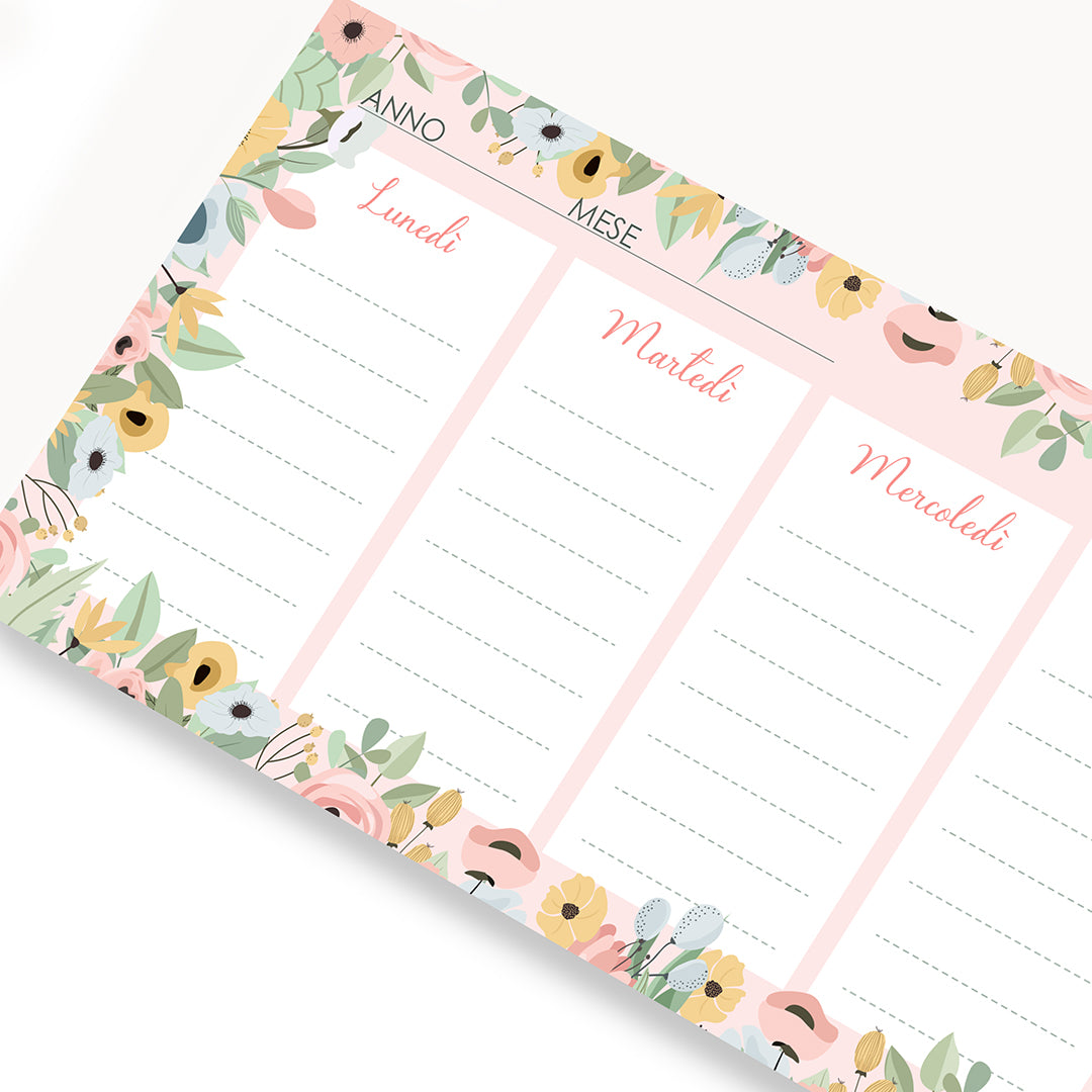 Planner settimanale Weekly Papaveri - 28x9cm