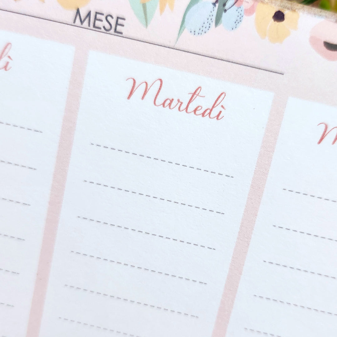 Planner settimanale Weekly Papaveri - 28x9cm