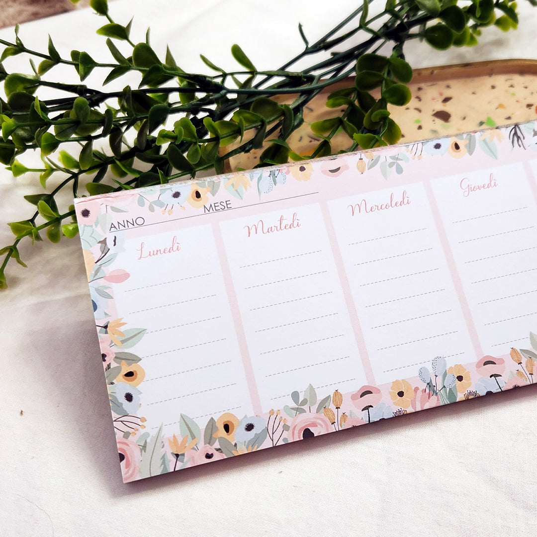 Planner settimanale Weekly Papaveri - 28x9cm