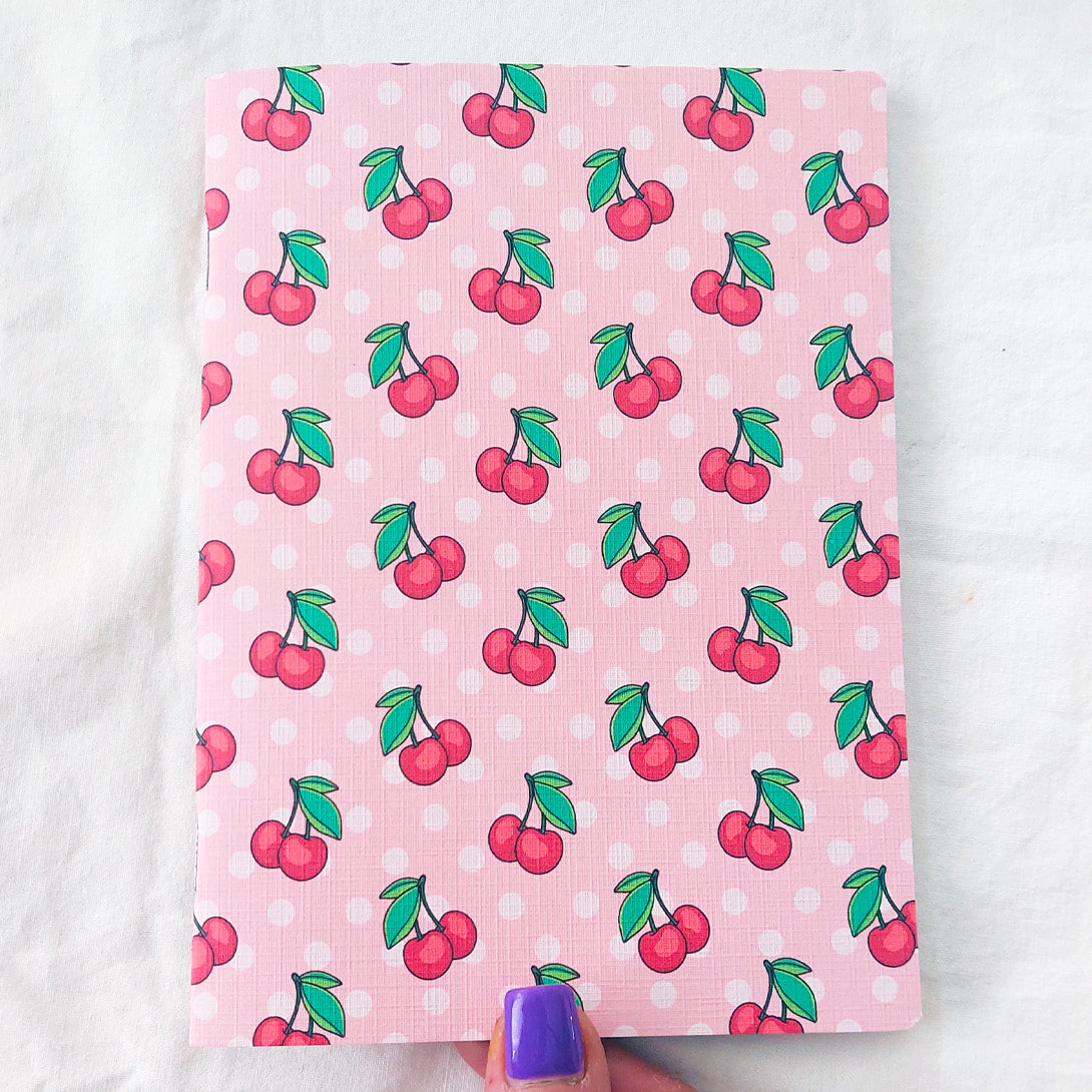 Quaderno a righe "I Ruvidi ONE" - 13x18cm - Copertina telata - Mod. Cherries