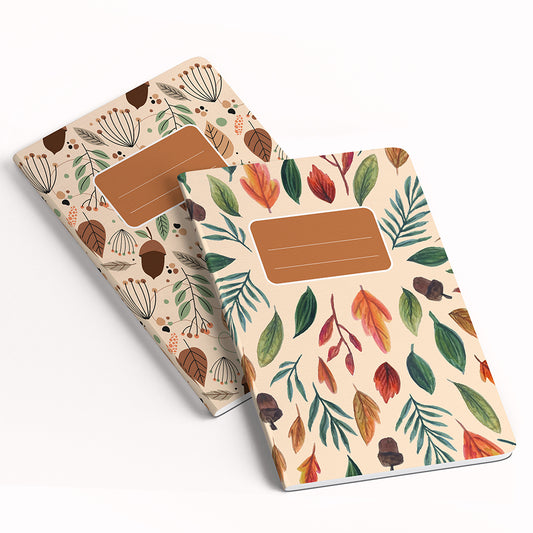 2 Quaderni artigianali "I Ruvidi" - 13x18cm - Copertina telata - Mod. Bosco