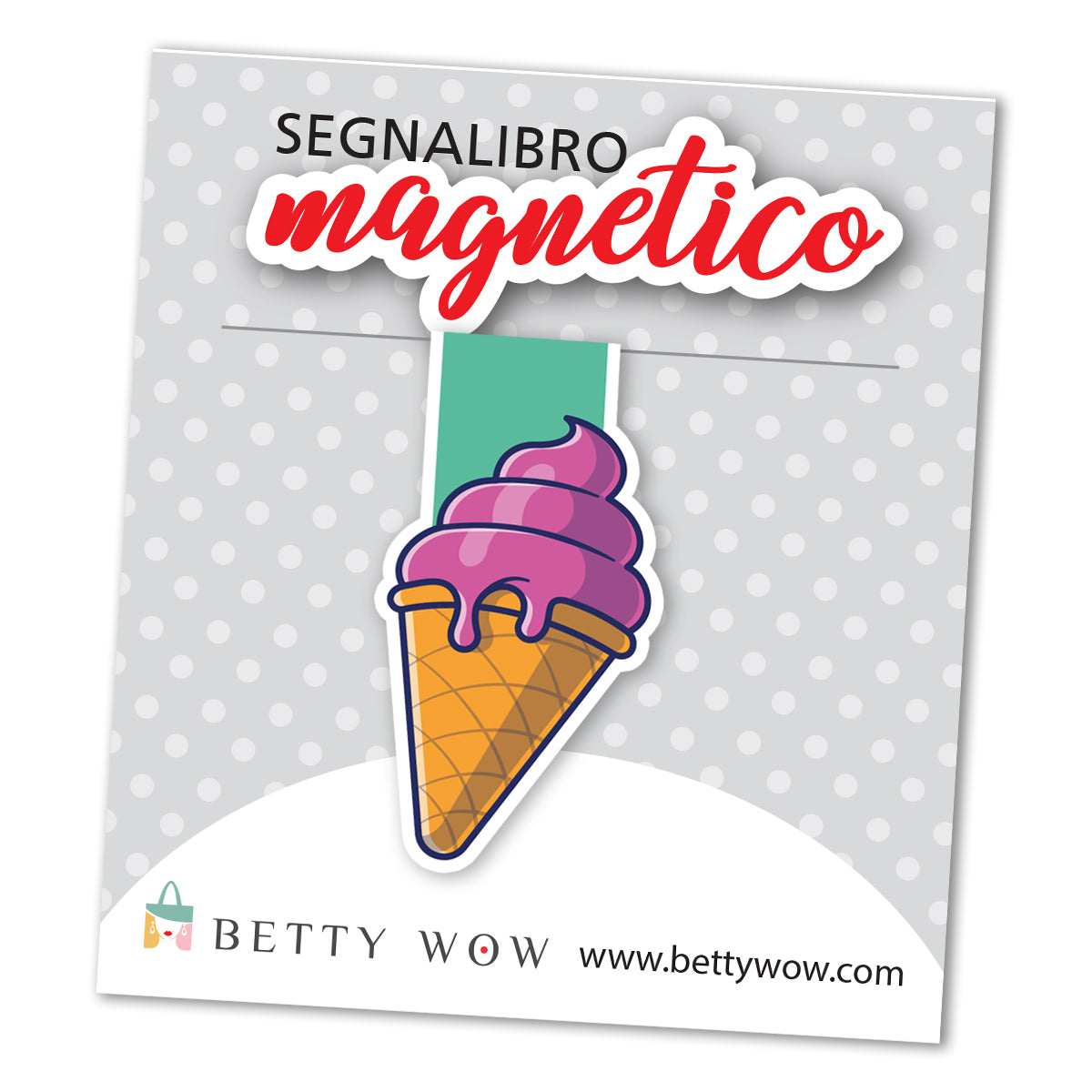 Segnalibro magnetico Ice Cream - 4x6cm
