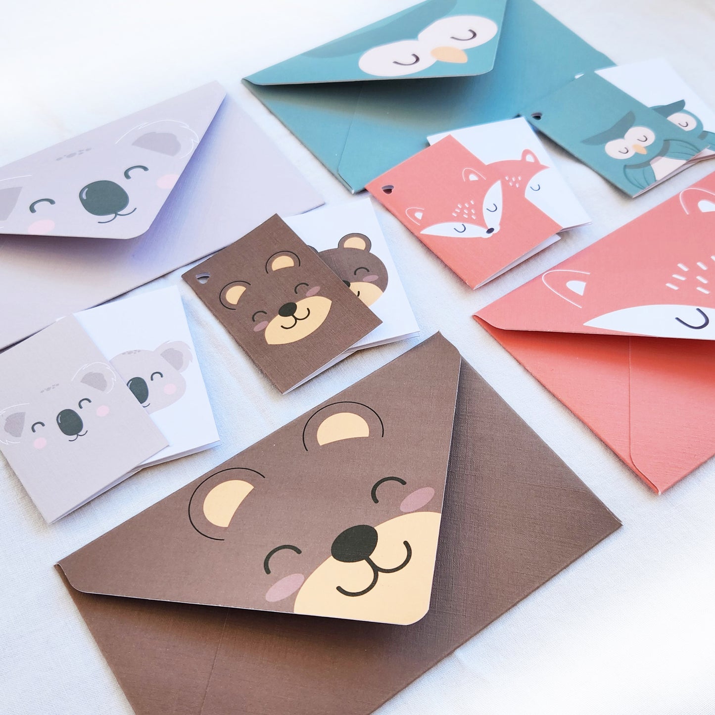 Set di biglietti di auguri - Orme di inchiostro