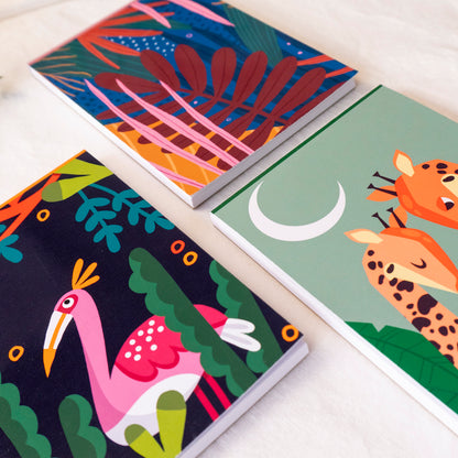 Set di 3 Block Notes Jungle - 7x11cm - 50 fogli cad