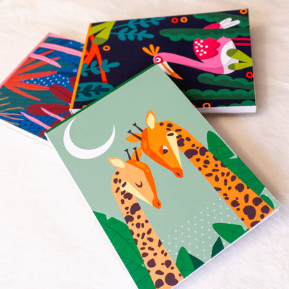 Set di 3 Block Notes Jungle - 7x11cm - 50 fogli cad