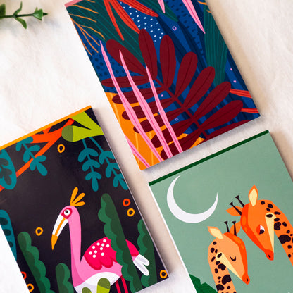 Set di 3 Block Notes Jungle - 7x11cm - 50 fogli cad