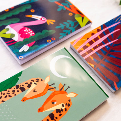 Set di 3 Block Notes Jungle - 7x11cm - 50 fogli cad