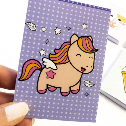 Block Notes Kawaii Unicorn - 7x11cm - 50 fogli