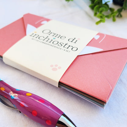 Set di biglietti di auguri - Orme di inchiostro