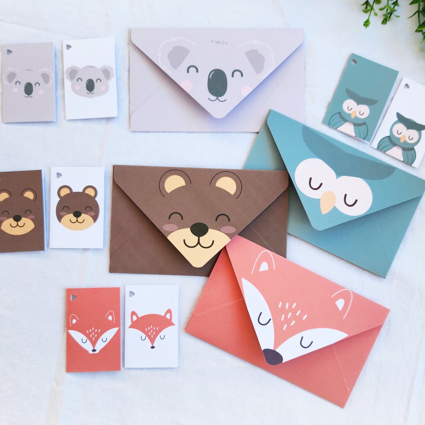 Set di biglietti di auguri - Orme di inchiostro