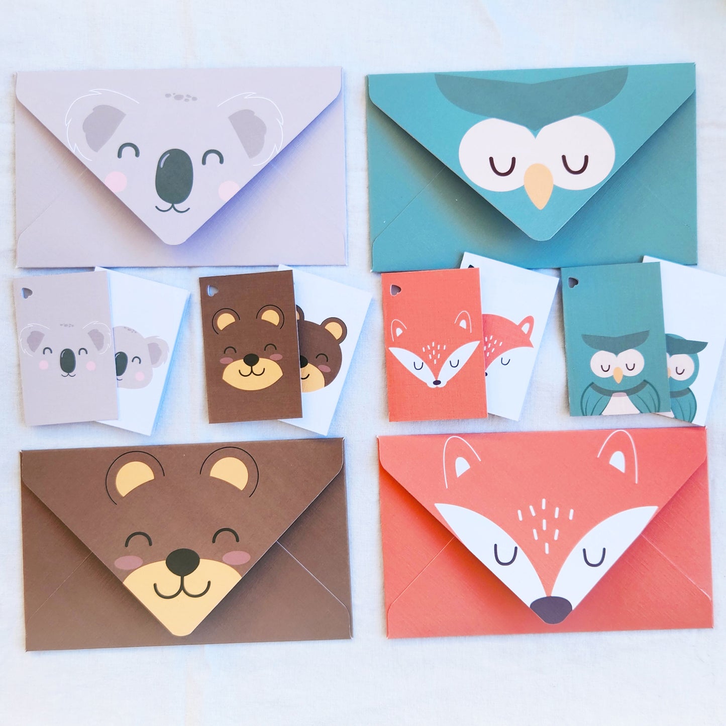 Set di biglietti di auguri - Orme di inchiostro