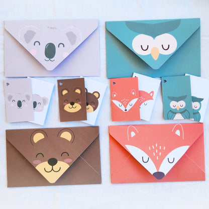 Set di biglietti di auguri - Orme di inchiostro