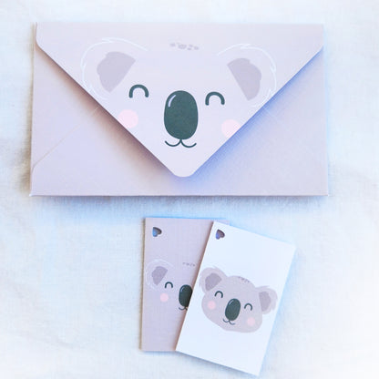 Set di biglietti di auguri - Orme di inchiostro