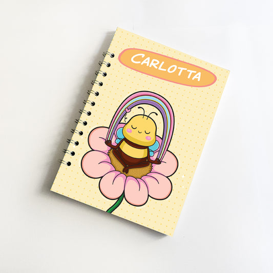 Quaderno personalizzato con il tuo nome - Modello Kawaii Carlotta