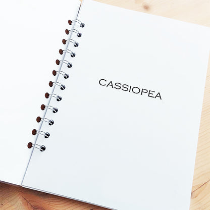 Quaderno personalizzato con il tuo nome - Modello Cassiopea