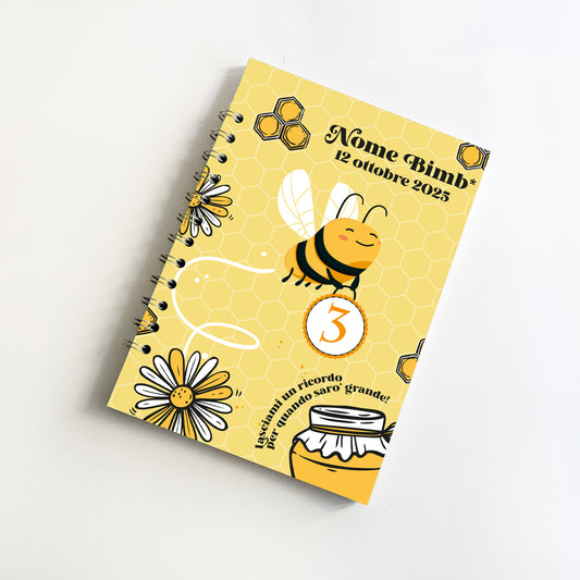 Quaderno dei ricordi con il nome - Idea Compleanno - mod. Bee