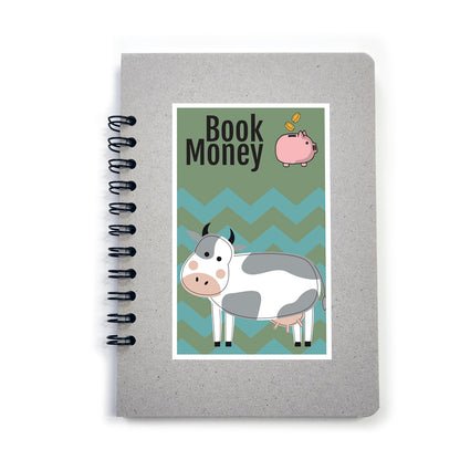 Set Book Money, 46 Sfide differenti per risparmiare, Block-notes, penna, busta risparmio  - Mod Cow