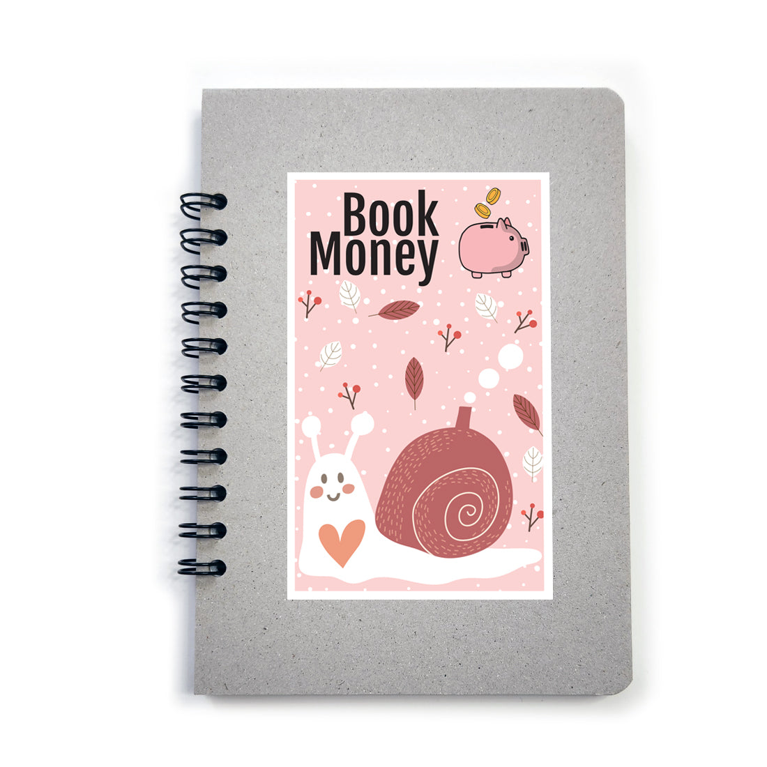 Set Book Money, 46 Sfide differenti per risparmiare, Block-notes, penna, busta risparmio - Mod Snail