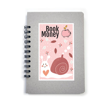 Set Book Money, 46 Sfide differenti per risparmiare, Block-notes, penna, busta risparmio - Mod Snail