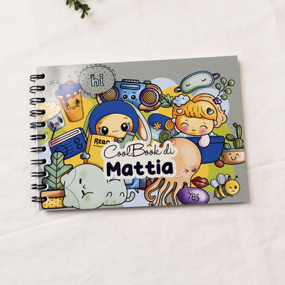 CoolBook Animal Cute Green – Album da colorare 50 disegni – Personalizza con il nome
