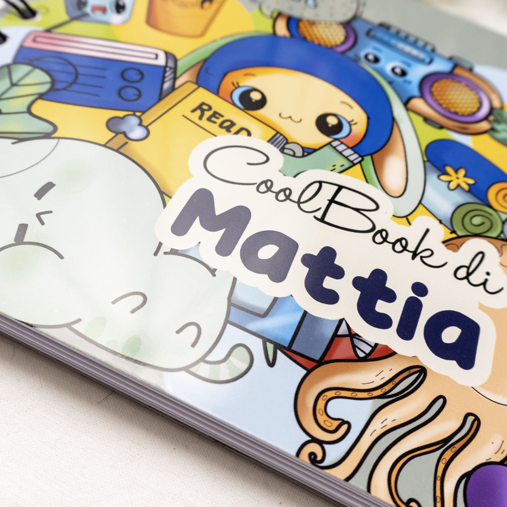 CoolBook Animal Cute Green – Album da colorare 50 disegni – Personalizza con il nome