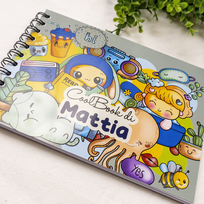 CoolBook Animal Cute Green – Album da colorare 50 disegni – Personalizza con il nome
