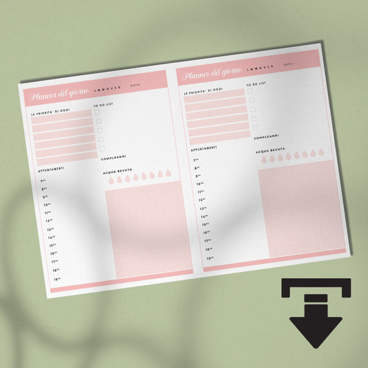 Planner giornaliero A5 download gratuito - mod.9
