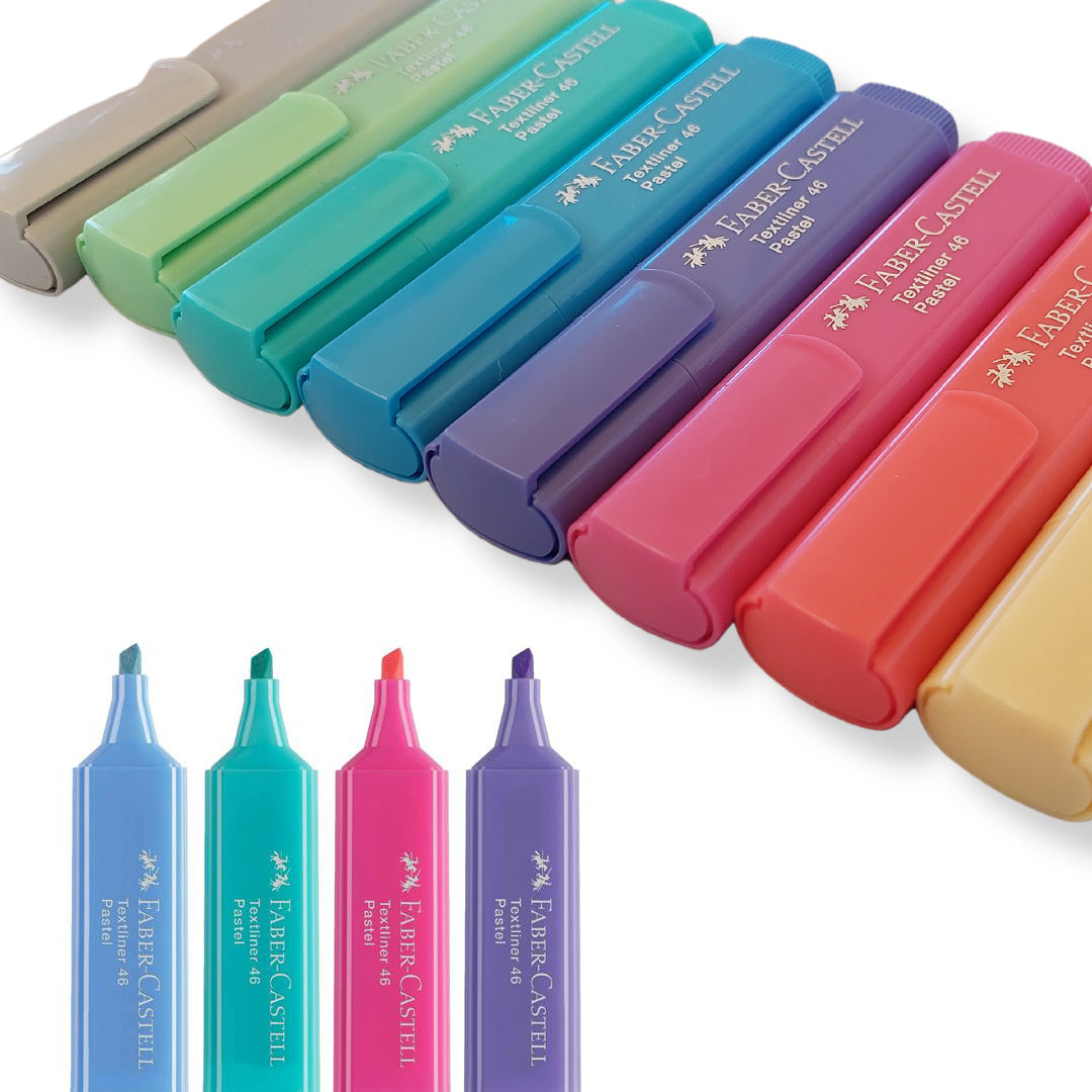 Evidenziatori Faber Castell - Colori Pastello - 8 pezzi