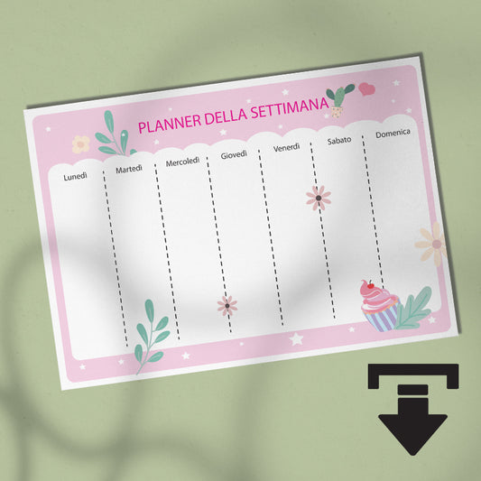 Planner settimanale download gratuito - mod.8
