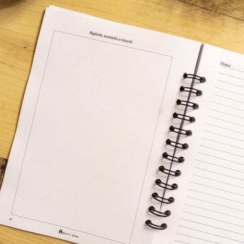 Diario di Viaggio personalizzato con nomi e destinazione - mod. Mappamondo