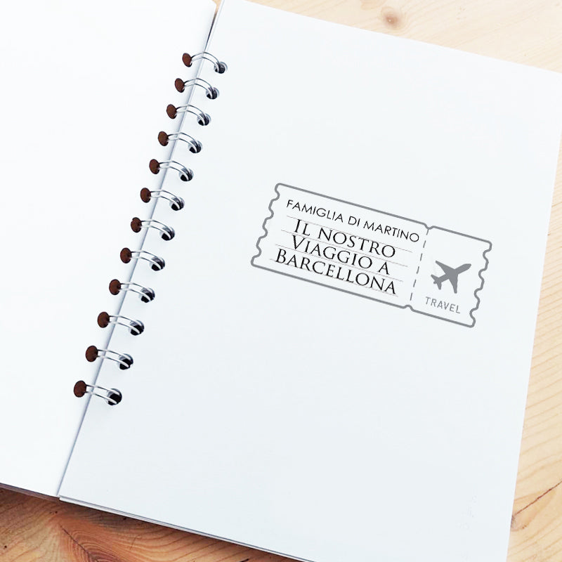 Diario di Viaggio personalizzato con nomi e destinazione - mod. Mappamondo