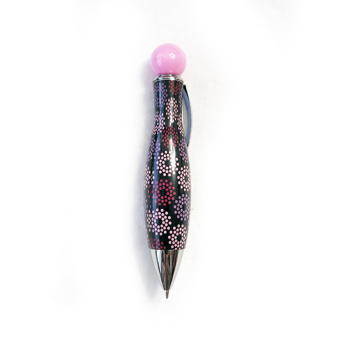 Penna paccottella fiori nera