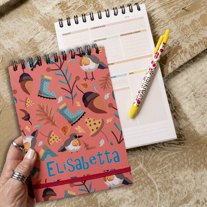 Planner giornaliero A5 collezione Oggi lo faccio 75 pagine - Mod. Birds