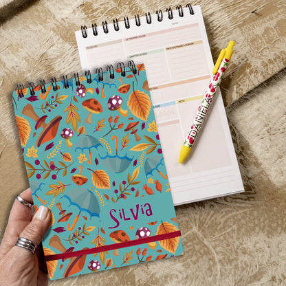 Planner giornaliero A5 collezione Oggi lo faccio 75 pagine - Mod. Funghetto