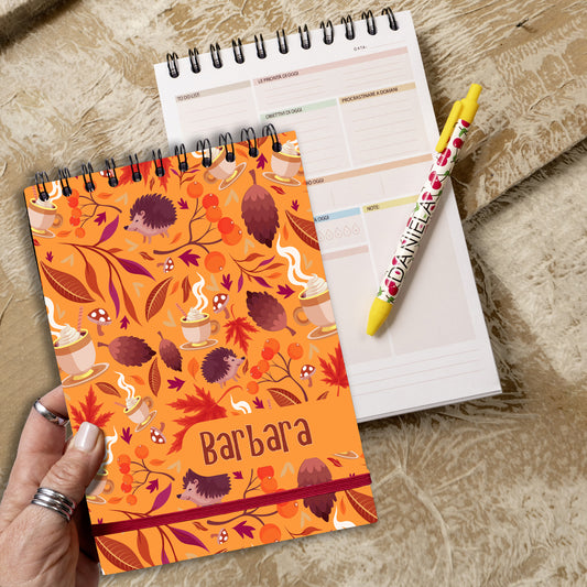 Planner giornaliero A5 collezione Oggi lo faccio 75 pagine - Mod. Riccio