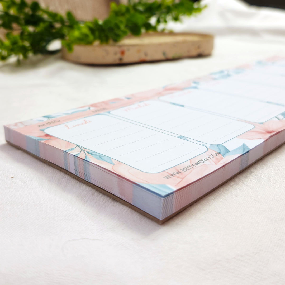 Planner settimanale Weekly Romantic Flowers - 28x9cm